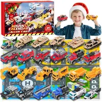 OCreon Adventskalender 2026: Legerfahrzeug-Modelle für Kinder, Adventskalender für die Vorweihnachtszeit, Weihnachtsgeschenk für Jungen