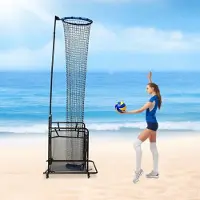 Selius Volleyballtrainer – verstellbare Höhe und Winkel – freistehendes Netz mit Rollen – aus Eisen und Nylon