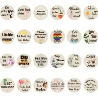 OCreon Adventskalender-Füllung für Damen – Kleine Geschenke – Holz – Motivationskarten – Glücksbringer – Abschlussfeier – Neujahrsgeschenk – Tischdekoration