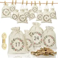 OCreon Adventskalender zum Befüllen – 24 Stück – Weihnachtskalender 2026 – Selbst befüllbar – Groß – Weihnachtsdekoration