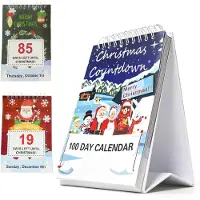 OCreon Adventskalender für Weihnachten 2026 mit Wochenangaben – Adventskalender für 100 Tage – Countdown bis Weihnachten