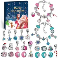 OCreon Adventskalender 2026 für Mädchen – Adventskalender mit Schmuck, 24 Fächer, Weihnachtsgeschenke, Schmuck, Bastelarbeiten