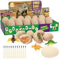 OCreon Dinosaurier-Ausgrabungsset für Kinder: Dinosaurier-Eier zum Ausgraben – Dinosaurier-Adventskalender