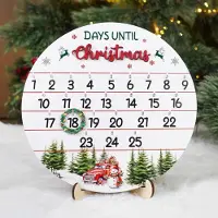 OCreon Holz-Adventskalender für Weihnachten - Adventskalender zur Vorfreude auf Weihnachten - Weihnachtsdekoration