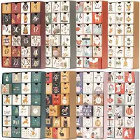 OCreon Füllen Sie Ihren eigenen Adventskalender: 24 Tage, wiederverwendbare Fächer mit den Nummern 1-24, leer, für die Adventszeit (grau)