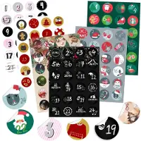 OCreon Adventskalender-Zahlen – Aufkleber für Weihnachten – Kalender zum Selberbasteln und Dekorieren – Adventszahlen – Geschenkaufkleber – Etiketten