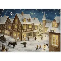 OCreon Adventskalender: Weihnachtsabend im Dorf – ein Papier-Adventskalender