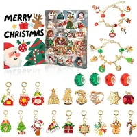 OCreon Adventskalender für Mädchen – DIY-Schmuck – Set zum Schmuckherstellung – Enthält 2 Ketten – 22 Anhänger