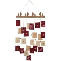 OCreon Adventskalender zum Aufhängen – Bunte Farben – 44 x 95 cm – 1 Set Umschläge