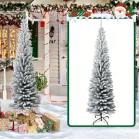 Selius Weihnachtsbaum - Künstlicher Weihnachtsbaum - Künstlicher Baum - Fichtentanne - Baum mit Schneeimitation - 180 cm hoch - 550 PVC-Äste