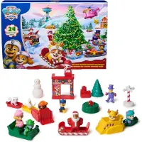 OCreon PAW Patrol Adventskalender – Winterabenteuer – 24 Überraschungsspielzeuge – Figuren, Miniaturfahrzeuge und Zubehör
