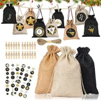 OCreon Kleine Tüten – Adventskalender für Weihnachten – 24-tägiger Weihnachts-Countdown-Kalender