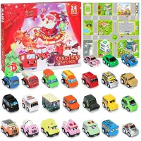 OCreon Adventskalender 2026 mit Autos für Kinder – Weihnachtskalender mit Autos für Jungen – 24 verschiedene Autos für einen Weihnachtskalender, der für Kinder gefüllt werden kann
