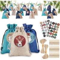 OCreon Adventskalender – Weihnachtssäckchen – Weihnachtskalender – Selber basteln: Säckchen – Adventskalender zum Befüllen – Weihnachtssäckchen
