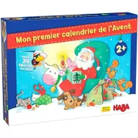 OCreon Adventskalender Premium – Holzfiguren – Weihnachten auf dem Bauernhof – Ab 2 Jahren – Französische Version
