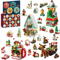 OCreon Adventskalender zum Bauen von Weihnachtsdekorationen – 24-tägiger Kalender zum Countdown bis Weihnachten