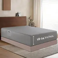 OCreon Elegant Comfort 1500 – Bettwäsche in Hotelqualität, 45-61 cm tief – Spannbettlaken für Einzelbetten mit extra tiefen Ecken, geeignet für hohe Matratzen, und besonders weich
