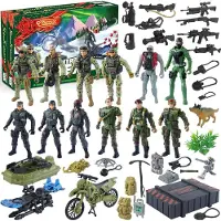 OCreon Weihnachts-Adventskalender 2025 mit Militärsoldaten, 24-tägiger Countdown-Kalender mit Soldaten-Actionfiguren, Waffen und Ausrüstungszubehör