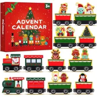 OCreon Adventskalender 2025 für Kinder – Weihnachtskalender für die Tage vor Weihnachten – Holzspielzeug-Set für Kinder im Alter von 3, 4 und 5 Jahren