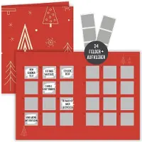 OCreon Adventskalender zum Ausmalen für Männer – Kinder und Frauen – DIY-Weihnachtskalender – Zum selbstgestalten und freies Ausmalen