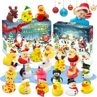 OCreon Adventskalender "Quietsch-Enten" 2025 - 24 Quietsch-Enten für Kinder im Alter von 1, 2, 3, 4, 5, 6, 7, 8, 9, 10 und 12 Jahren – für Jungen und Mädchen