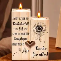 OCreon Kerzenhalter mit ansprechendem Design, gelblich, Abschiedsgeschenk für Kollegen, Kerzenhalter, Arbeitsplatzgeschenke, Bestes Geschenk für Kollegen, Geschenk zur Freundschaft