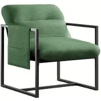 Selius Sessel - Ohrensessel - Loungesessel - Akzentsessel - Relaxsessel - Bezug: Sherpa-Stoff - Metallgestell