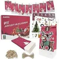 OCreon Adventskalender zum Befüllen – 2026 Weihnachtskalender selbst gestalten – 24 selbstgemachte Adventsbeutel – Adventskalender selbst basteln