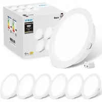 LVWIT LED Deckenstrahler Kaltweiß Einbaustrahler Flach 230V, 18W LED Spots 6500K 1980LM, Deckenspots 150mm Loch, Spots Deckenleuchte Einbauleuchten Weiß für Badezimmer Küche Wohnzimmer, 6er Set