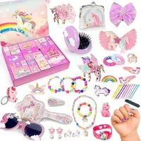 OCreon Adventskalender 2026 für Mädchen – 24 Tage mit Einhorn-Accessoires und Überraschungen. Weihnachtskalender für Mädchen – Adventskalender zum Countdown bis Weihnachten