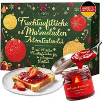 OCreon Adventskalender 2025: 24 x 28 g Marmelade. Frühstückskalender: 24 köstliche Fruchtkonfitüren von einer deutschen Feinkostmanufaktur