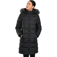 Riemot Damen Winterjacke Lang Mit Kapuze Wintermantel Warm Winddicht Mantel Eleg