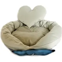 I Love Gifts Love Gifts weiches Kundekissen, Hundebett mittelgroße Hunde & kleine Hunde, Orthopädisches Hundebett, weiches Bett - Kissen, Grau
