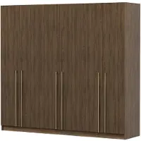 FABRYKA MEBLI IDŹCZAK Drehtürenschrank Kleiderschrank Schlafzimmerschrank Schrank 230 cm Nussbaum/Nussbaum sechstürig Rosa II 02