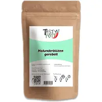 TASTY-POTT Tasty Pott Gerebelte Holunderblüten – natürlich getrocknet - im Beutel - 100g