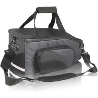 Silecomplaza Gepäckträgertasche BA-S47 - Praktischer Begleiter für unbeschwerte Radtouren - schwarz/anthrazit, 15 L