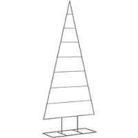 vidaXL Metall-Weihnachtsbaum für Dekorationen Schwarz 180 cm
