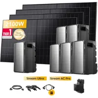 EcoFlow Stream Ultra, All-in-One Speicher für Balkonkraftwerke, mit 4 x 525Wp LONGi BC Bifazial Solarmodul, by Powerness - Stream Ultra + 5 x Stream AC Pro | 11520Wh / 1 x Smart Meter / Selbstabholung