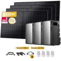 EcoFlow Stream Ultra, All-in-One Speicher für Balkonkraftwerke, mit 4 x 525Wp LONGi BC Bifazial Solarmodul, by Powerness - Stream Ultra + 2 x Stream AC Pro | 5760Wh / 4 x Smart Plug / Selbstabholung