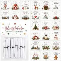 Dripio Adventskalender 2026, 24 Karten, 7x7 cm, DIY-Set, Aquarelle