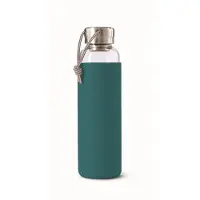 Black+blum Wasserflasche Glass Water Bottle Blau 600 ml