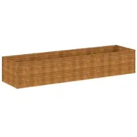 Helloshop26 - Gochhochbeet 386 x 100 x 69 cm dekoratives Design robustes Cortenstahl rost 02_0046140