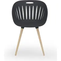Topstar Outdoor-Stuhl T2023, 2 Stück, ergonomische Kunststoffschale, Füße ein- und ausdrehbar, anthrazit