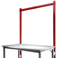 Manuflex Aufbauportal, Grundtisch STANDARD Arbeitstisch-/Werkbanksystem UNIVERSAL/PROFI, 1250 mm, rubinrot