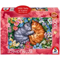 Sonstige Verlage Schmidt Spiele 58875 Schlafende Samtpfoten Puzzle, 1.000 Teile, 1000 Stück(e), Tiere, 12 Jahr(e)