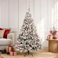 Syfax Künstlicher Weihnachtsbaum mit Weihnachtskugel 120 cm 150 LEDs