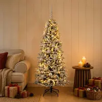 Syfax Künstlicher Weihnachtsbaum mit Weihnachtskugel 120 cm 150 LEDs