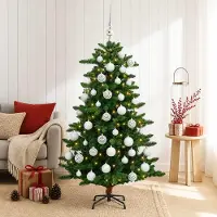 Syfax Künstlicher Weihnachtsbaum mit Kugel 120 cm 150 LEDs