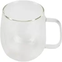 Bergner Lovers - 420-ml-Doppelwand-Trinkbecher aus Borosilikatglas mit Thermoschutz
