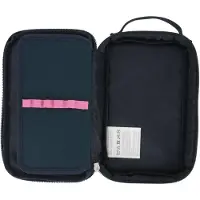 Herlitz Faulenzer 2 Go Blossom, Weiches Federmäppchen, Polyester, Navy, Pink, Muster, Reißverschluss, Pubertät